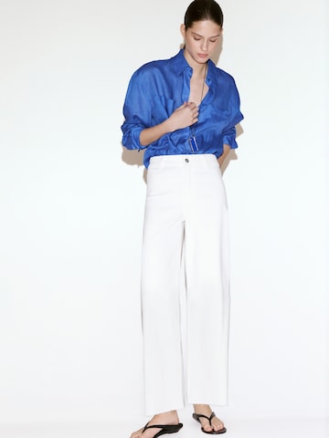 MANGO Wide leg Jeans 'CATHERIN' in White