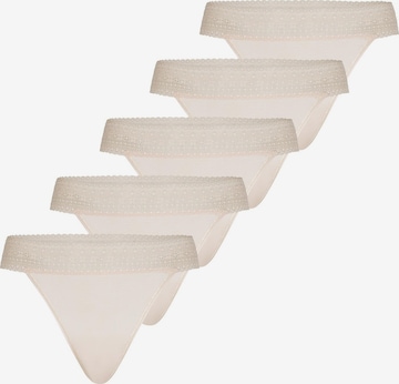 Mey String 'Modal Lace' in Beige: Vorderseite