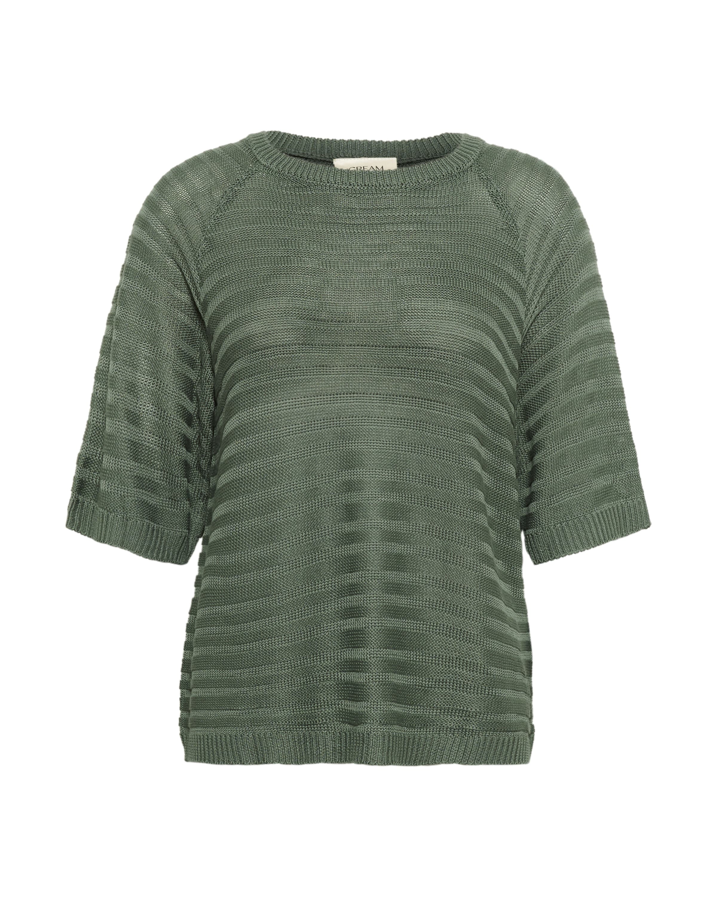 Cream Sweater 'CR Jetta' in Green: front