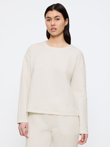 TRIUMPH - Sudadera ' Cozy Comfort Top Quilted ' en beige: frente