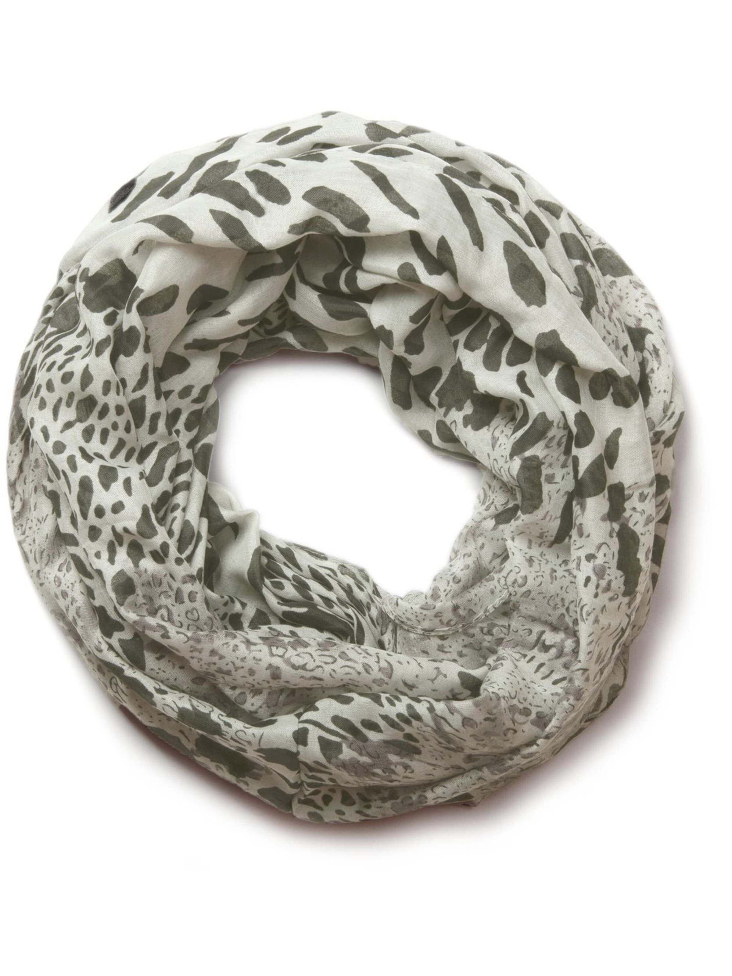 styleBREAKER Schlauchschal 'Loop mit Leoparden Print'‌ in Grau: Vorderseite
