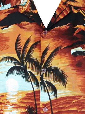 King Kameha Shirt 'Surf' in Brown