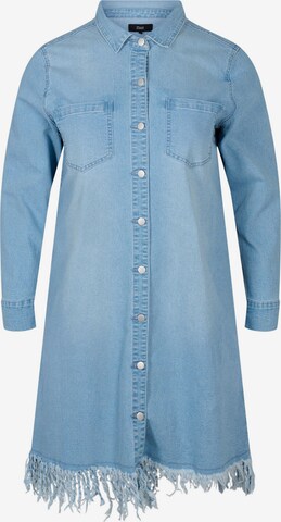 Zizzi Between-Season Jacket 'JRAGNHILD' in Blue: front