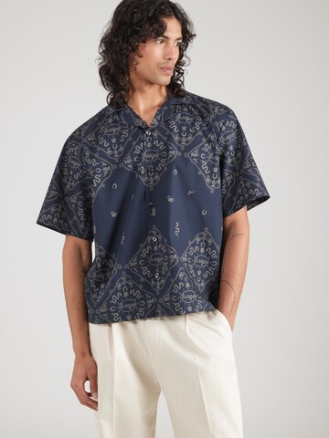 Fit confort Chemise 'Eligino' HUGO en bleu : devant