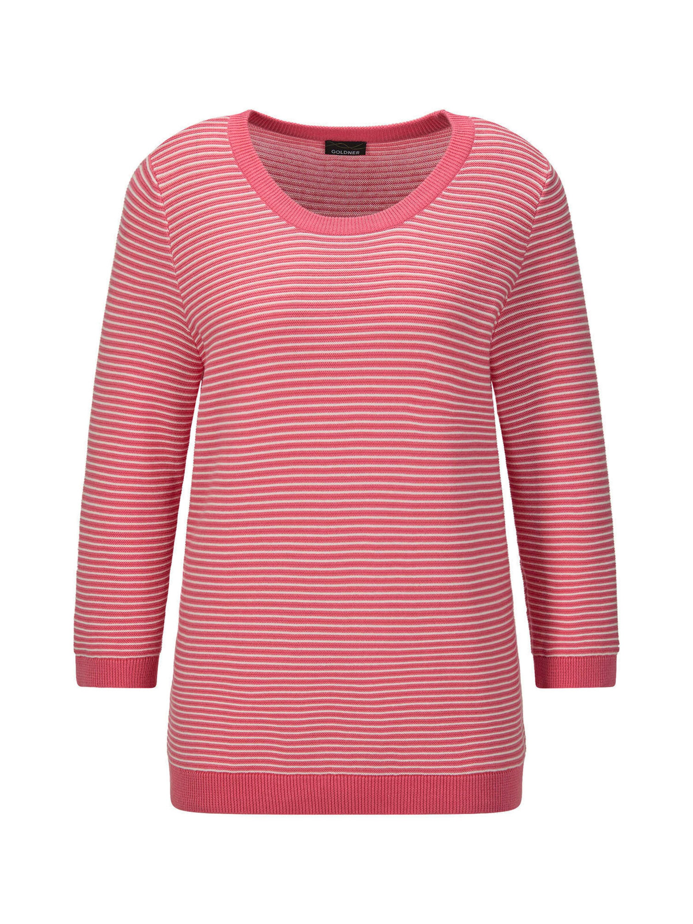Goldner Trui in de kleur Koraal / Wit, Productweergave