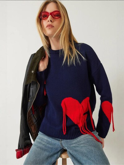 Bianco Lucci Pull-over 'Pullover' en S-M en mélange de couleurs, Vue avec produit