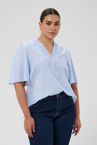 KAFFE CURVE Blouse 'KCjane' in Blue: front
