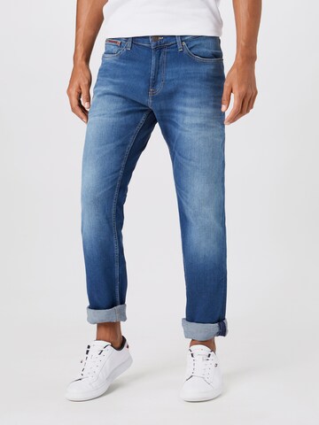 Coupe slim Jean 'Scanton' Tommy Jeans en bleu : devant