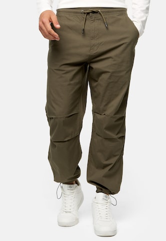 Regular Pantalon ' Marcos ' INDICODE JEANS en vert : devant