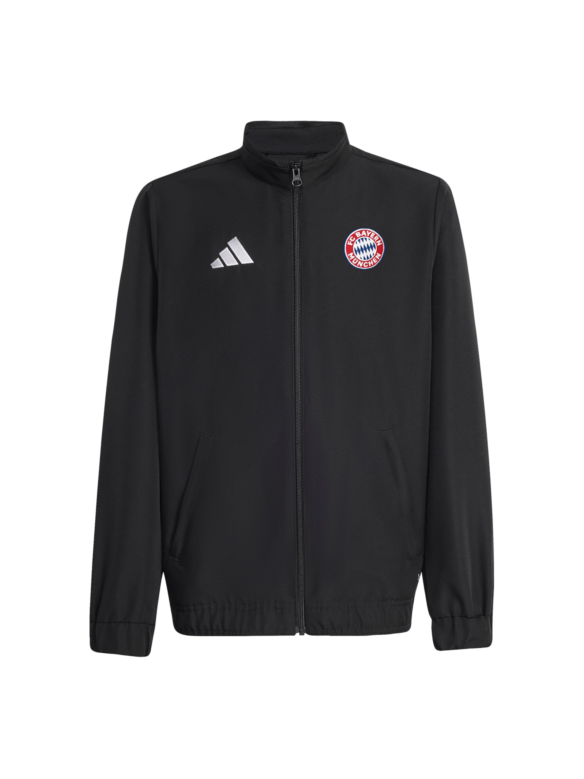 ADIDAS PERFORMANCE Athletic Zip-Up Hoodie in Black: front