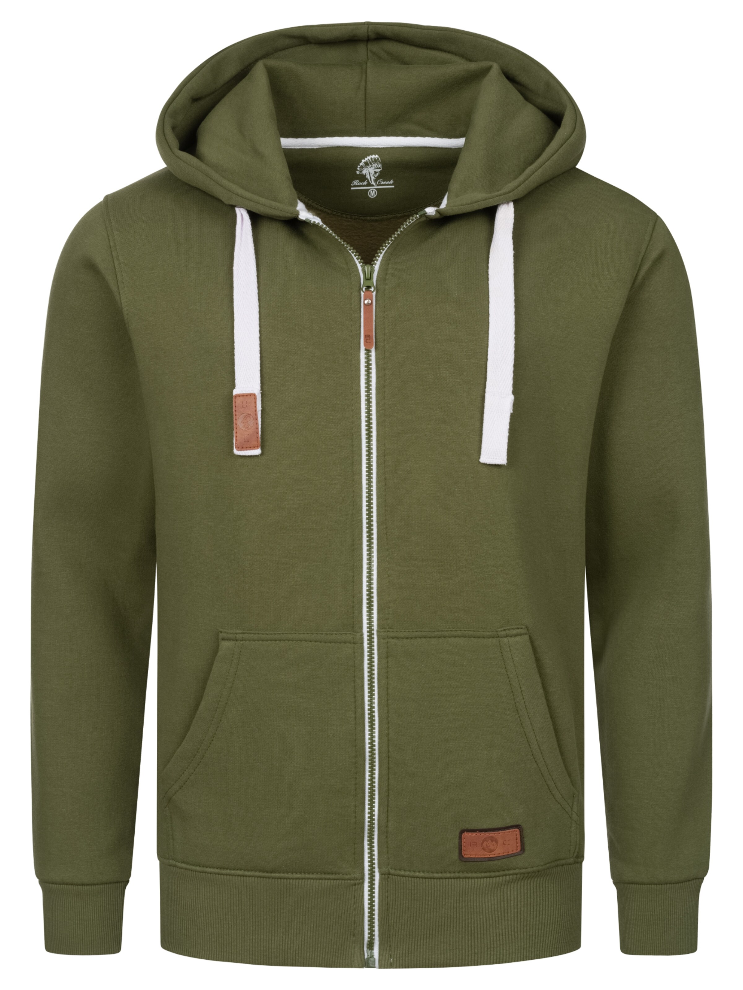 Rock Creek Sweatjacke in Grün: Vorderseite