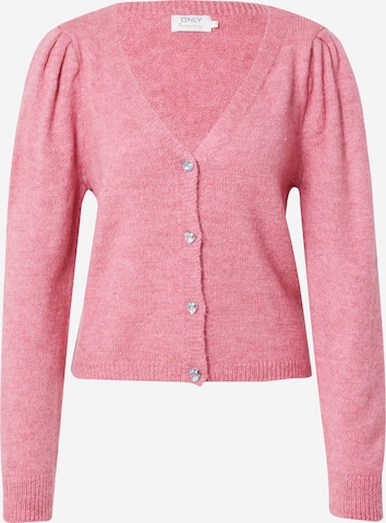 Cardigan 'MILLY' ONLY en rose : devant