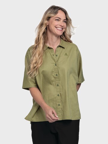 Schöffel Athletic button up shirt ' Urban Blouse Style Kalmen WMS ' in Green: front