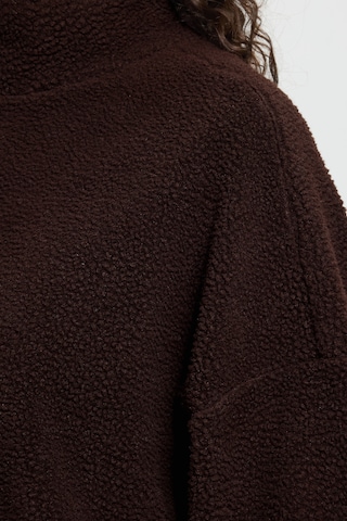 ICHI Fleece jas 'MONSI ' in Bruin