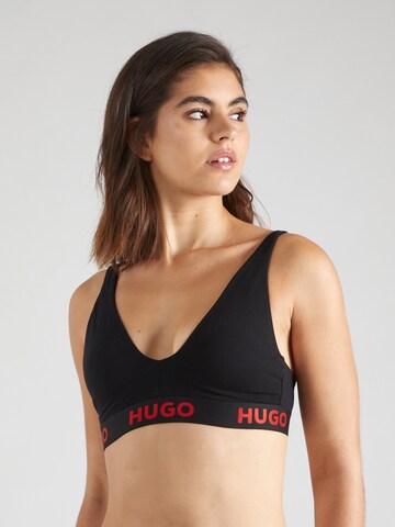 HUGO Triangle Bra in Black: front