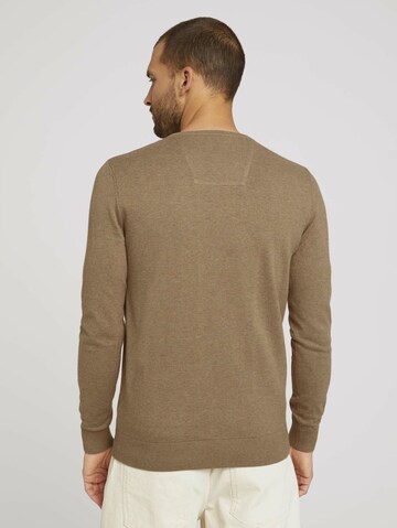 TOM TAILOR Regular fit Sweater in Brown