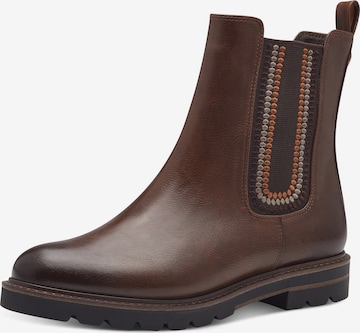 MARCO TOZZI - Botas chelsea em castanho: frente