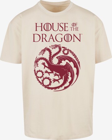 F4NT4STIC Shirt 'House Of The Dragon Targaryen' in Beige: front