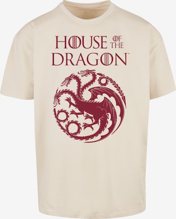 F4NT4STIC T-Shirt 'House Of The Dragon Targaryen' in Beige: predná strana