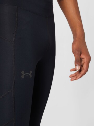 juoda UNDER ARMOUR Siauras Sportinės kelnės 'Speedpocket'