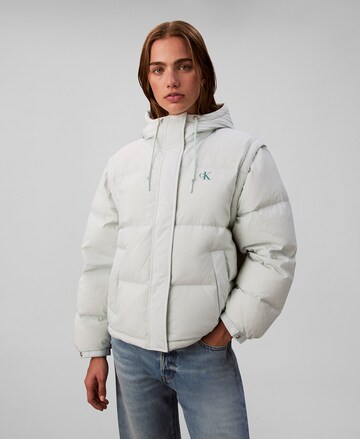 Veste mi-saison Calvin Klein Jeans en vert : devant