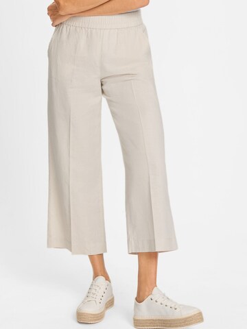 Olsen Wide leg Broek in Beige: voorkant