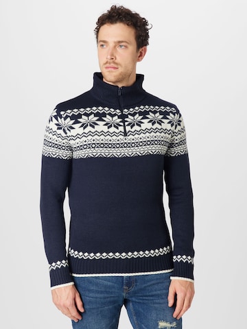 Brandit Sweater in Blue: front