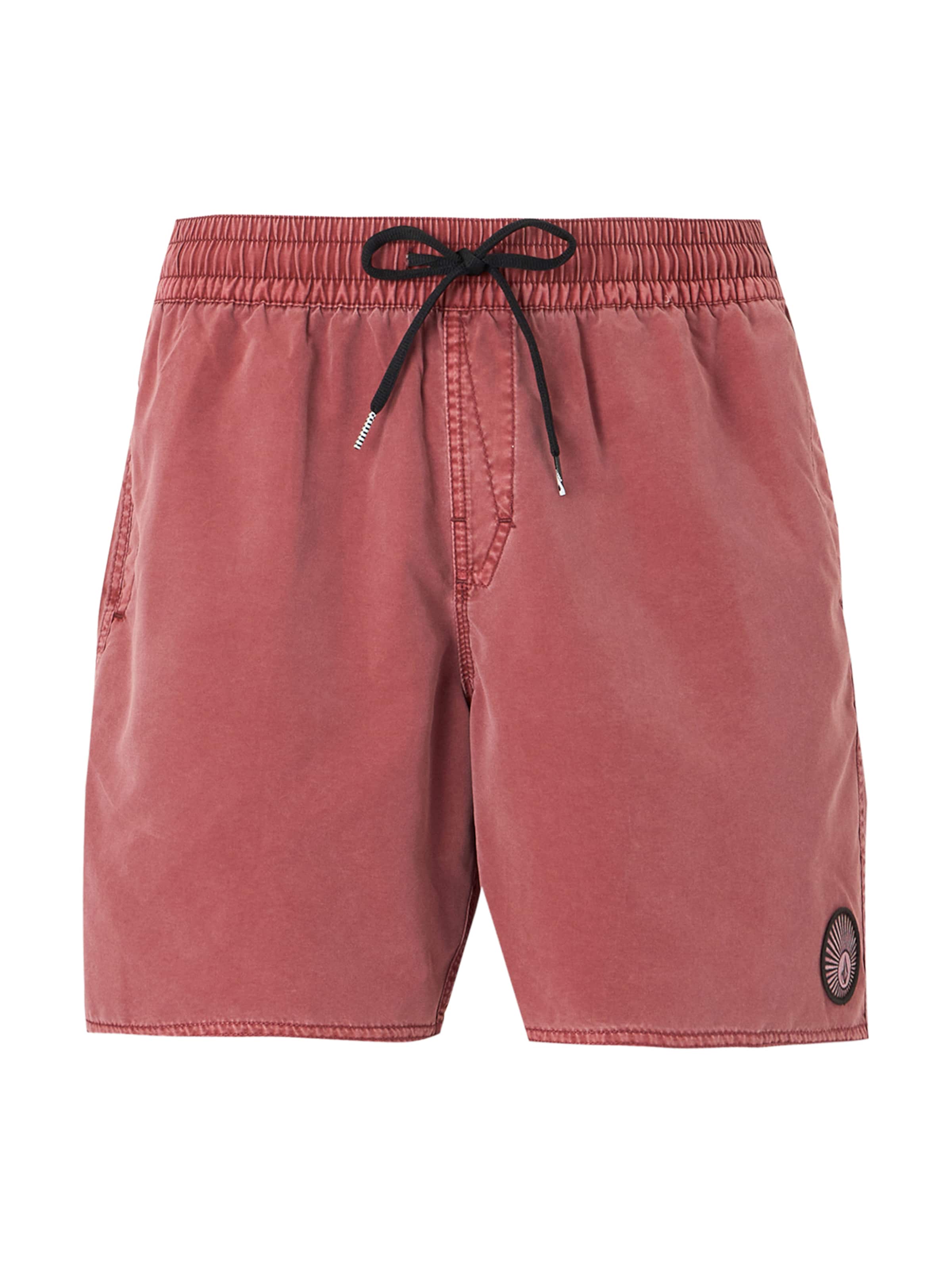 Șorturi de baie 'CENTER 17' de la Volcom pe roșu: față
