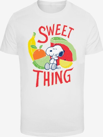 Merchcode Shirt 'Peanuts - Sweet thing' in White: front