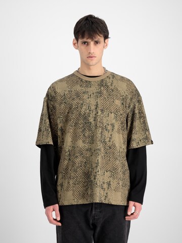 T-Shirt ALPHA INDUSTRIES en vert : devant