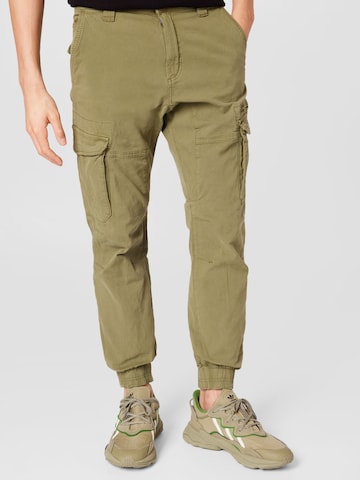 Cotton On - Tapered Pantalón cargo en verde: frente