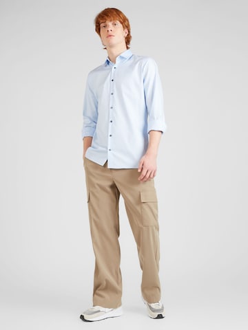 OLYMP - Slim Fit Camisa 'No 6 six' em azul