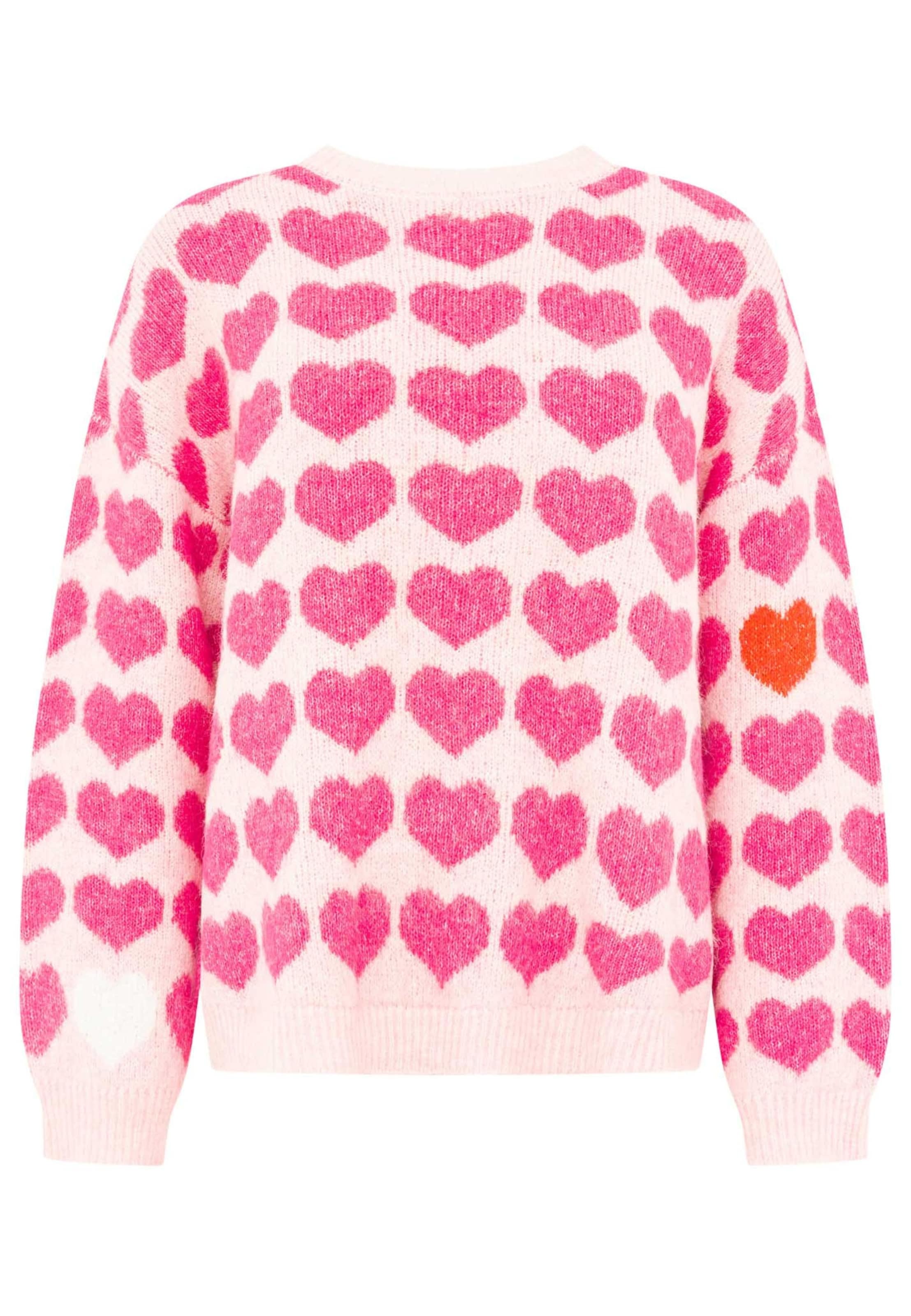 Zwillingsherz Strickpullover Pullover hearts in Pink: Vorderseite