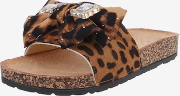 Ital-Design Pantolette in Braun: Vorderseite