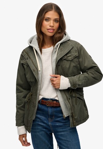 Superdry Tussenparka in Groen: voorkant
