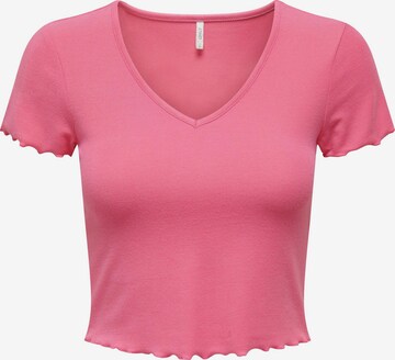 T-shirt 'KIKA' ONLY en rose : devant
