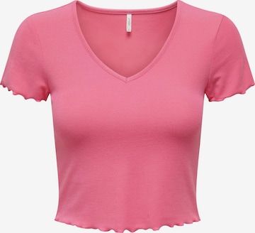 ONLY Μπλουζάκι 'KIKA' σε ροζ: μπροστά