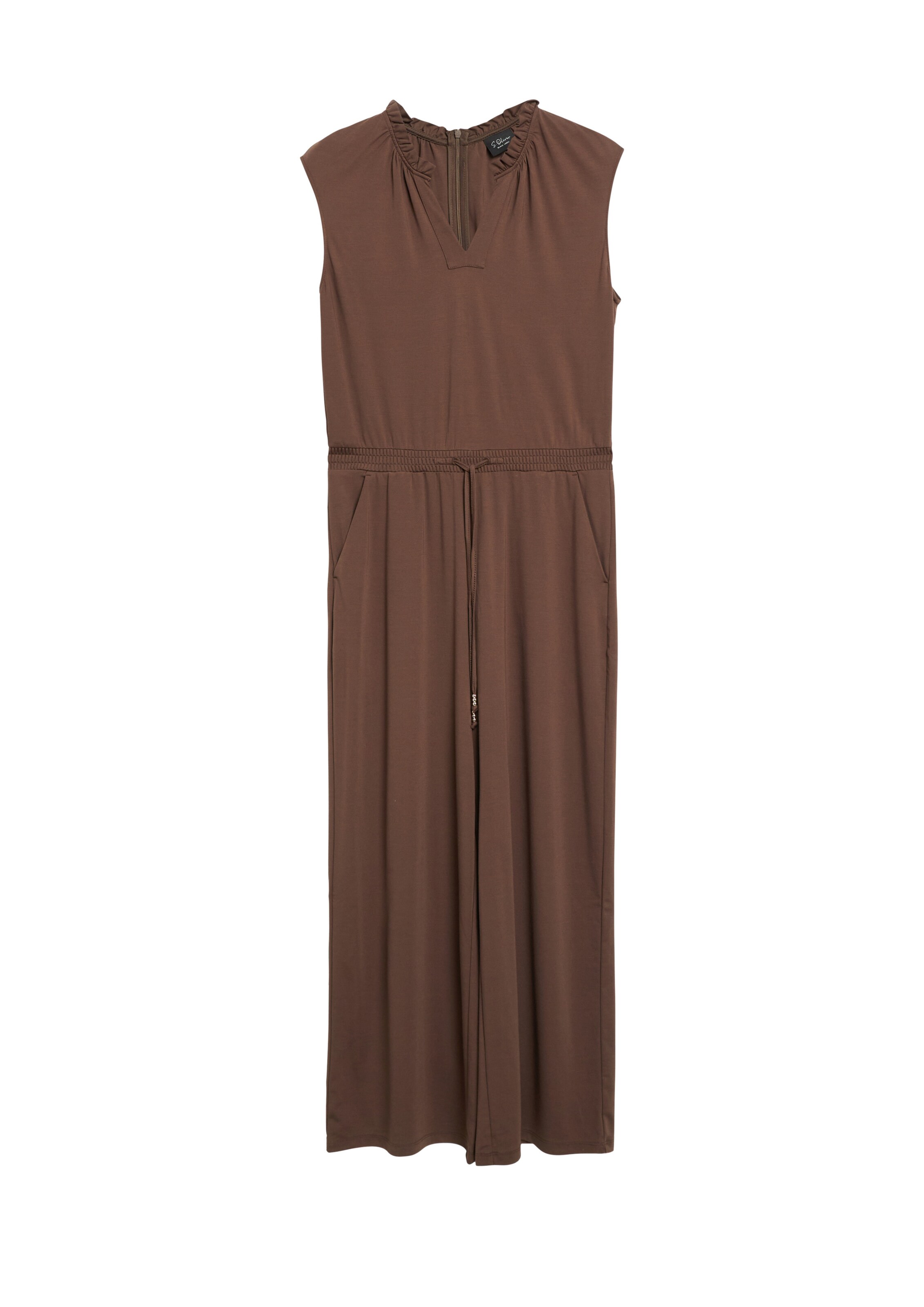 s.Oliver Jumpsuit in Bruin: voorkant