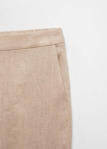 MANGO Normalny krój Spodnie w kant 'Tempoli' w kolorze beżowy