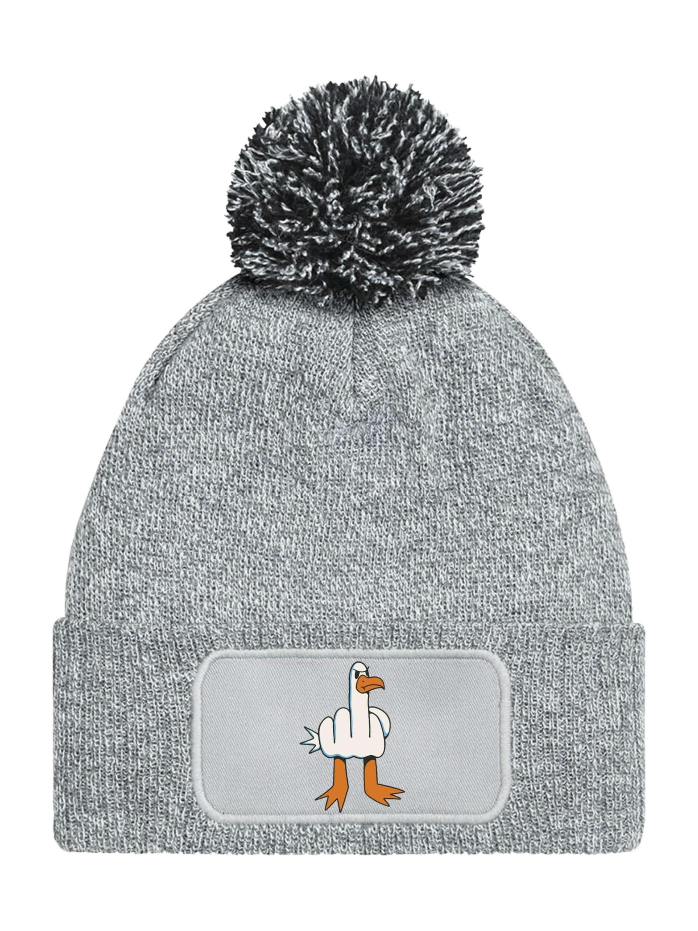 Youth Designz Beanie 'Möwe Finger' in Grey: front
