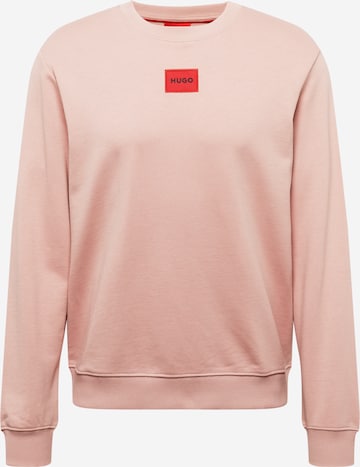 HUGO - Sweatshirt 'Diragol' em rosa: frente