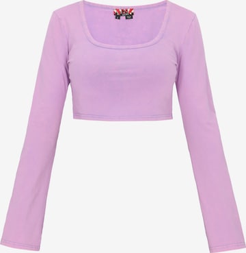 T-shirt myMo ROCKS en violet : devant