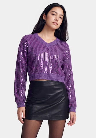 myMo ROCKS - Pullover em roxo: frente