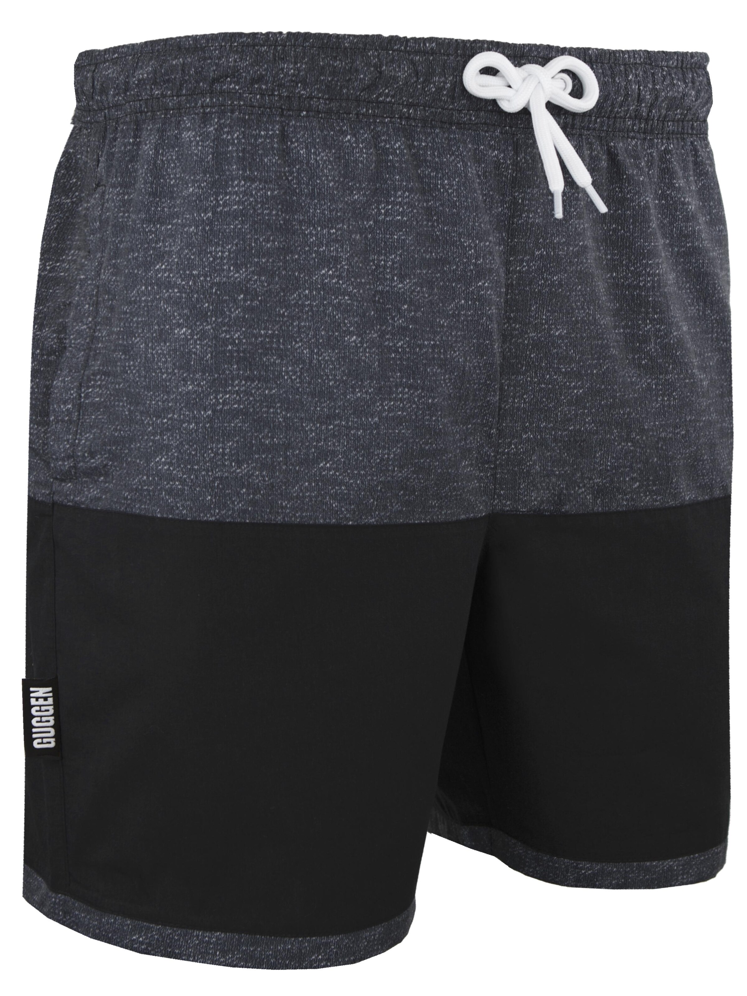 Guggen Mountain Badeshorts 'Boardshorts 1805'‌‌‌ in Schwarz: Vorderseite