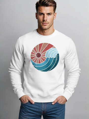 Neverless Sweatshirt 'Vintage Sunrise' in White