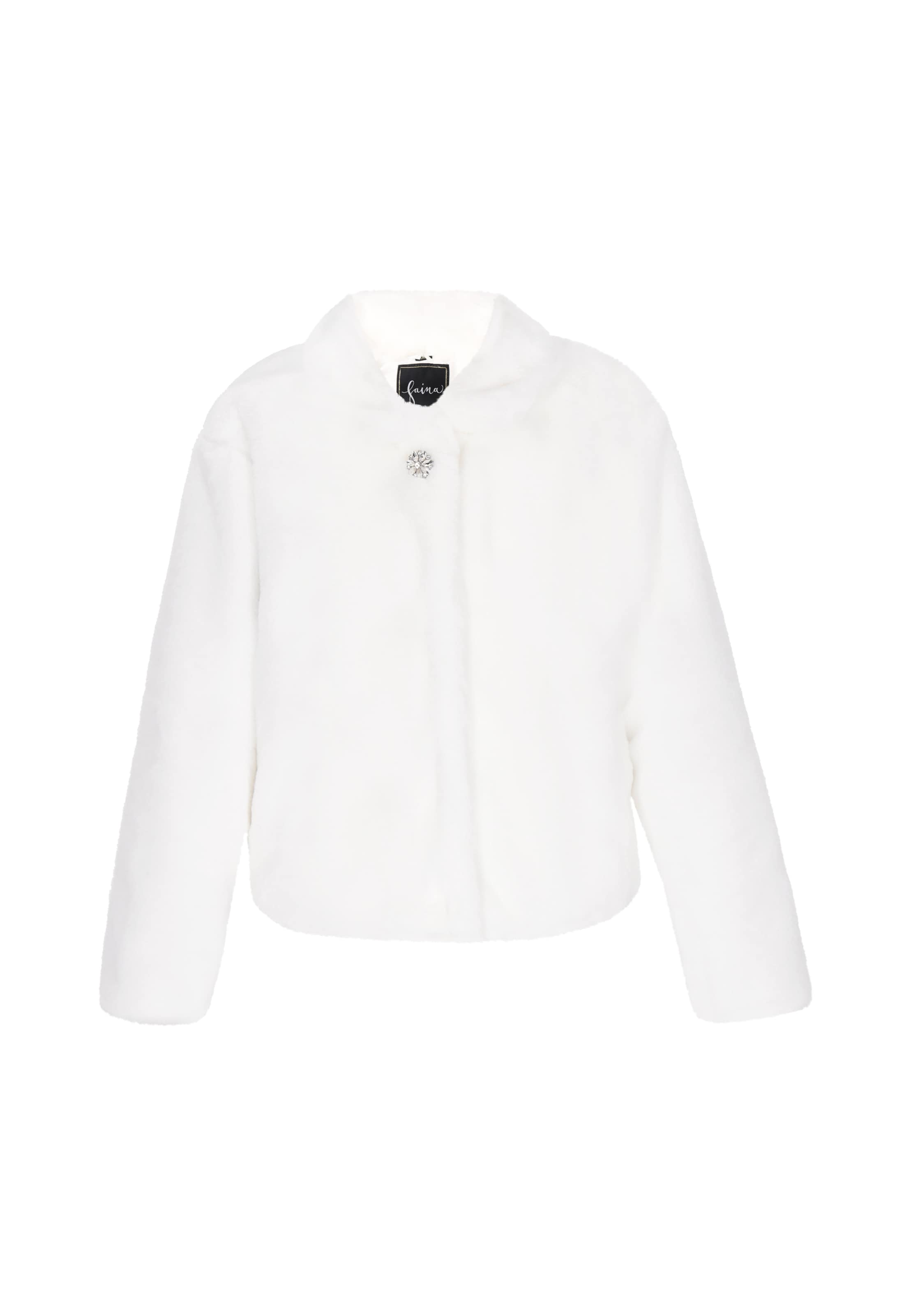 balts faina Ziemas jaka 'Fashion Look': no priekšpuses