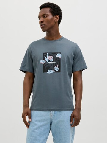 JACK & JONES Shirt 'JORALMERIA' in Grey: front