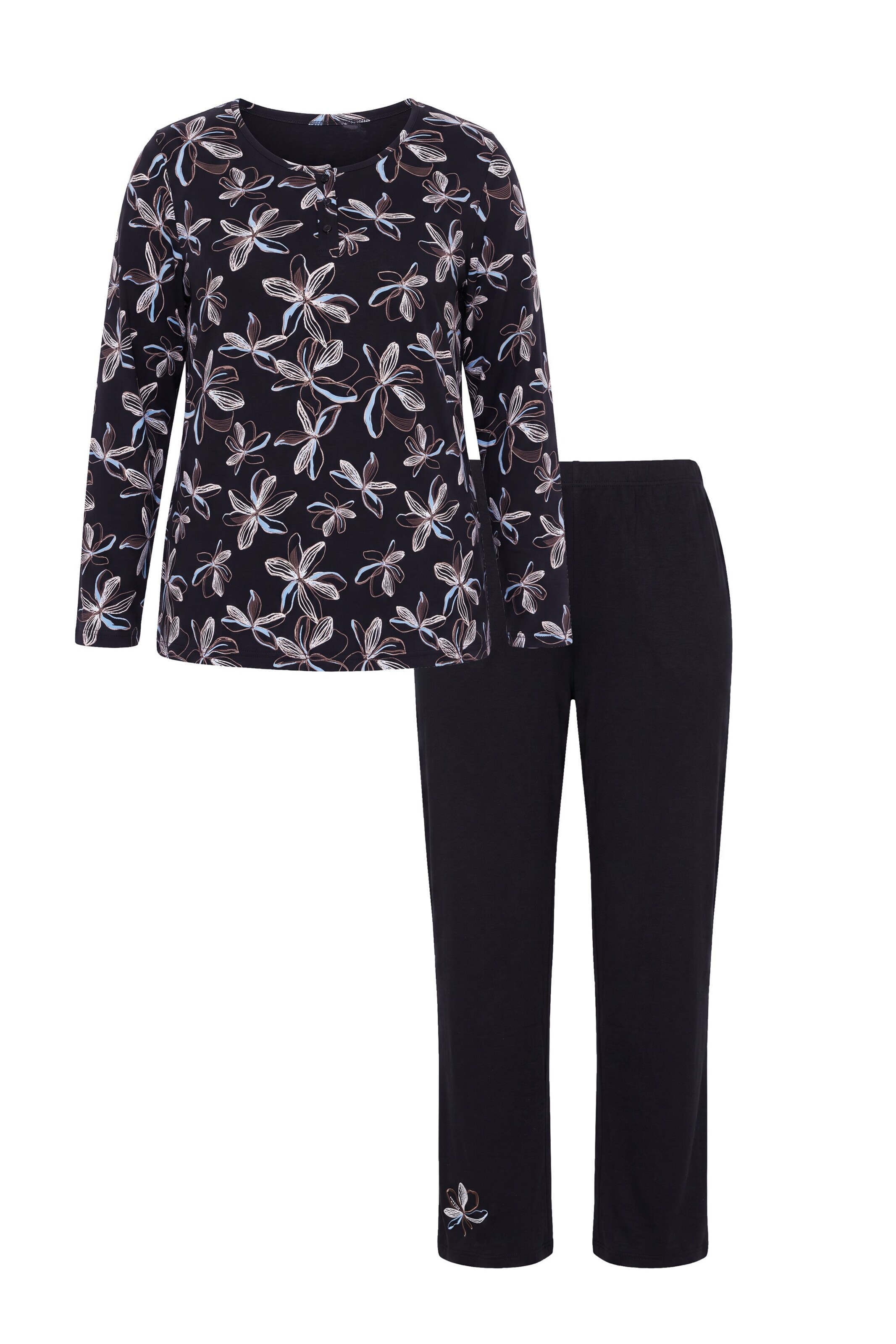 Ulla Popken Pajama in Black: front