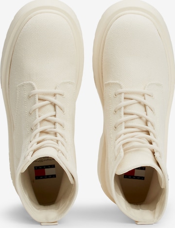 Tommy Jeans - Botines con cordones en beige