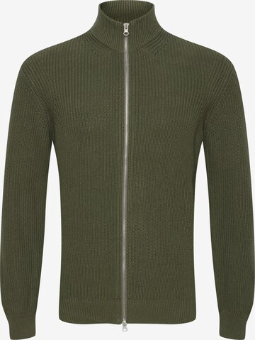 Casual Friday Gebreid vest 'Kurt' in Groen: voorkant